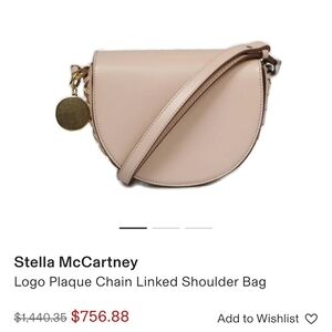 Stella McCartney Light Beige Half-Moon Shoulder Bag
